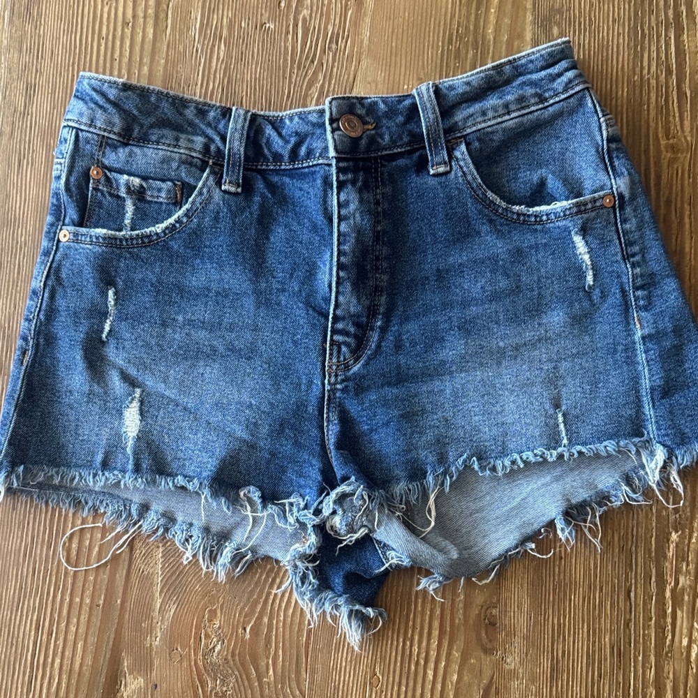 Mavi Blue Distressed Jean Shorts